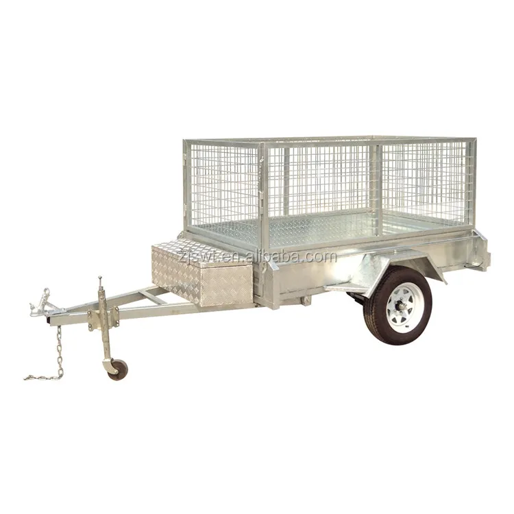 8x4 Box Trailer Single Axle Drawbar Tipping w/ Spring Loaded Shoot Bolts