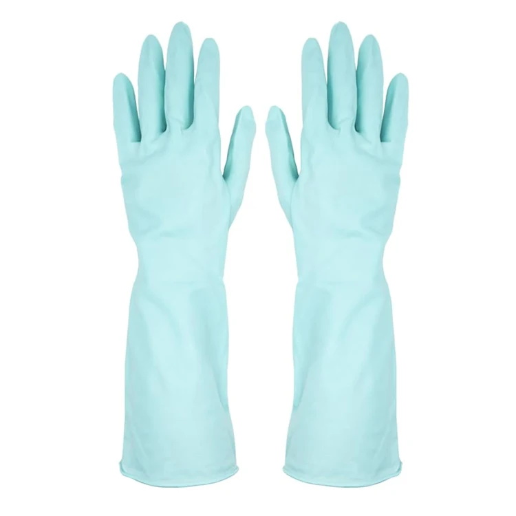 SunnyHope eco-friendly food processing acid and oil resistant chemical glove anti-slip palm industrial 100% latex gloves