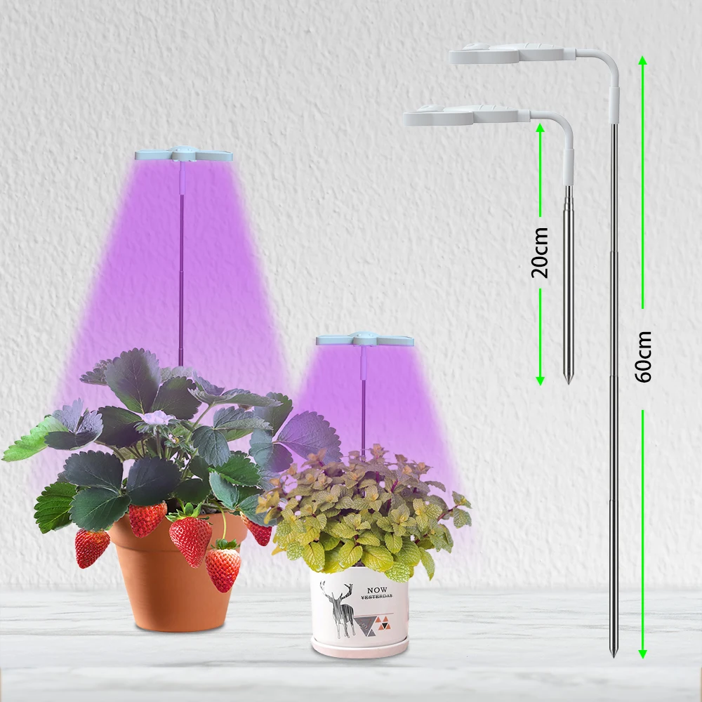 Desktop Mini Bee Indoor Use Led Plant Light Spectrum Sun Household Bee Telescopic Pole Type Fill Grow Light