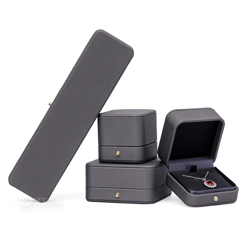 Factory Customized High-end PU Leather Necklace Jewelry Box Ring Box Jewelry Packaging Necklace Box Bracelet Bracelet Jewelry