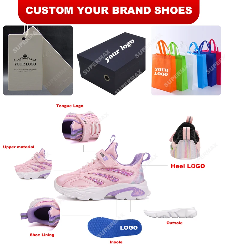 Customized Children Girls Boys Shoe Manufacture Boys Kids Custom Basketball Running Casual Shoes Sneakers for Boys