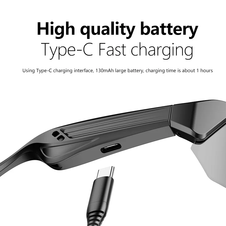 Wholesale Outdoor Sports Sunglasses Smart Glasses Fashion Cycling Bluetooth Glasses Listening to Music and Making Calls