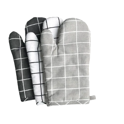 Домашние перчатки из хлопка и конопли, защищающие от ожогов, утолщенные изоляционные перчатки для микроволновой печи, специальные перчатки для выпечки, высокая температура
