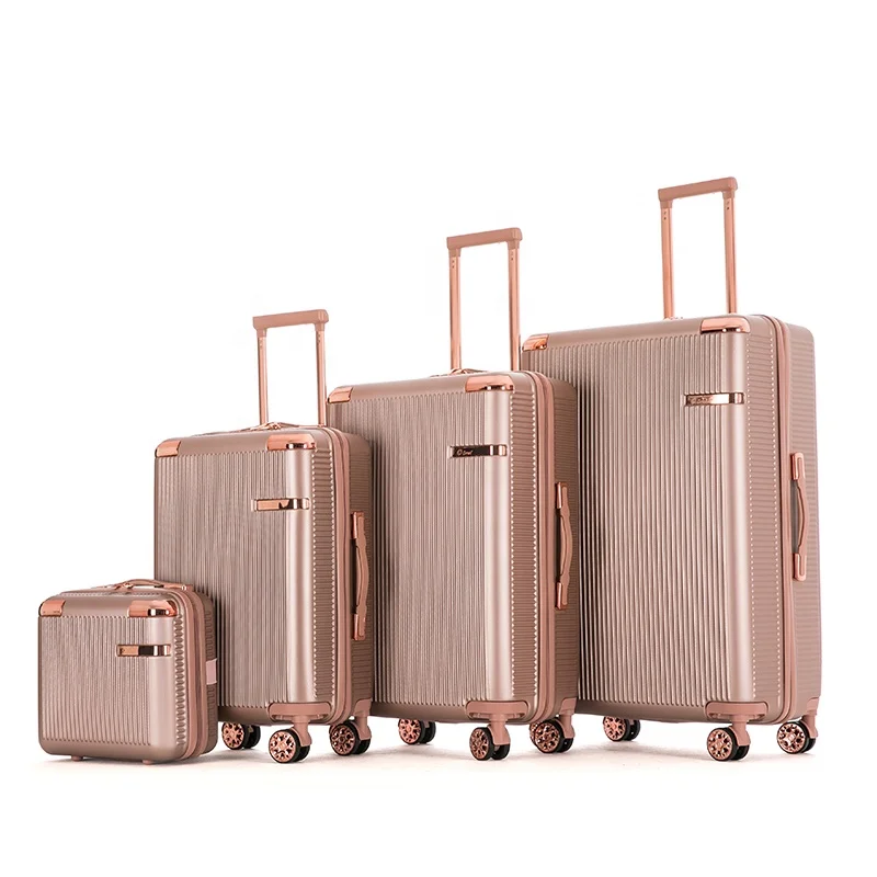 Luxury Abs Pc 12+14+20+24+28 Custom Carry On 5 Pcs Luggage Set Travel Bags Hand 4 Wheels Trolley Bag Suitcase