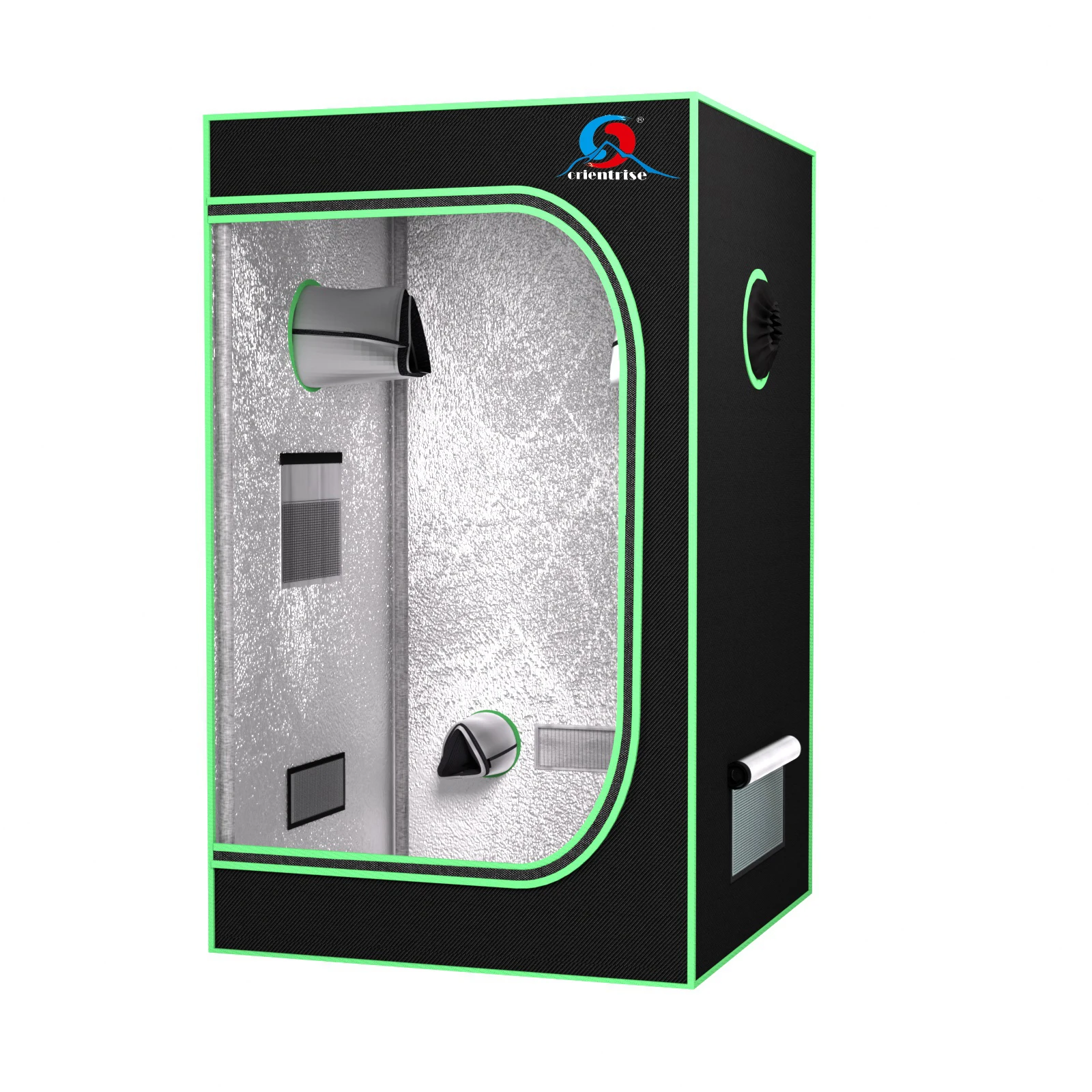 120x60x150cm growbox high reflective polyester film, with observation window and floor tray,suitable for hydroponic indoor plant
