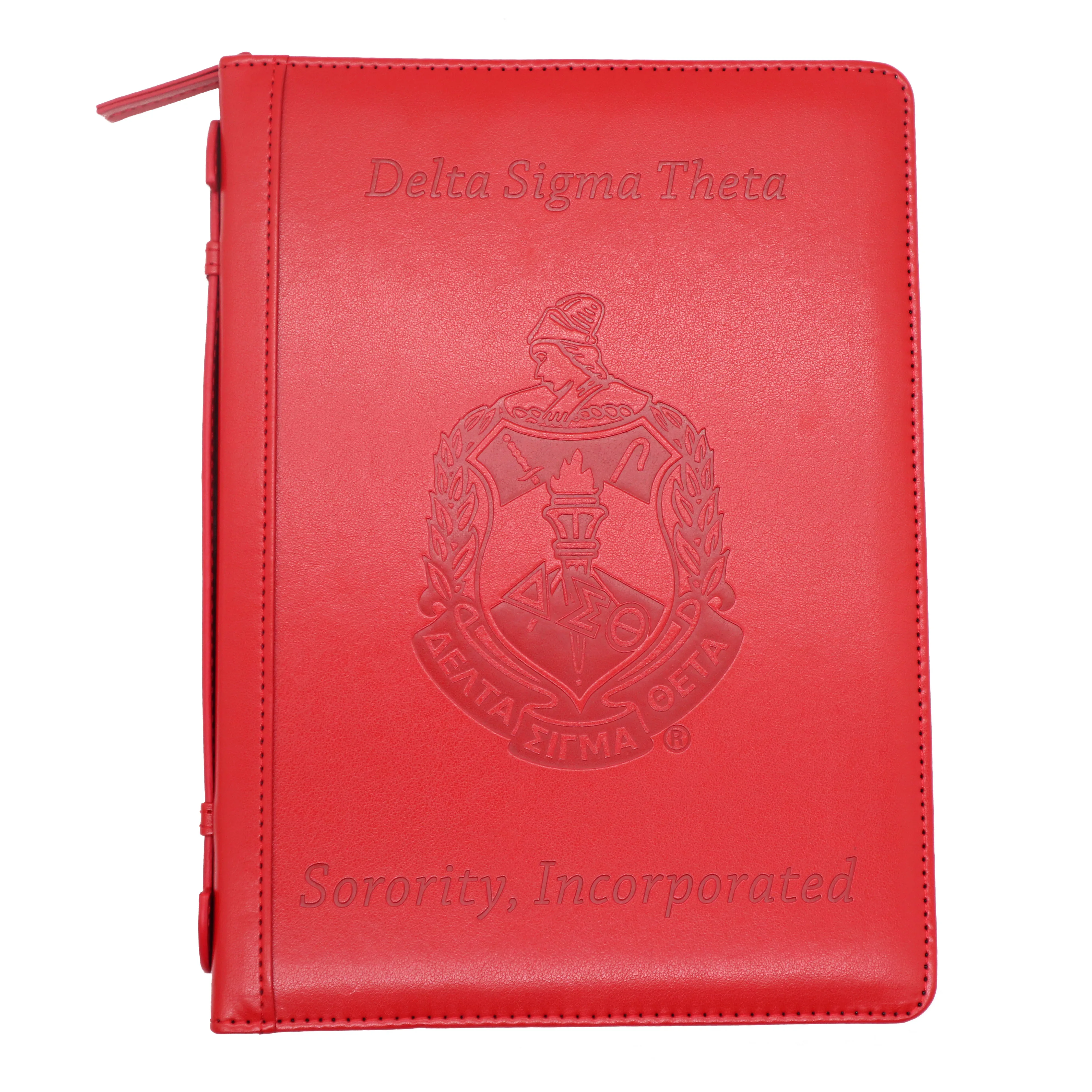 All Greek Groups Sorority Fraternity Delta Red Embossed Leather Ritual Book Covers