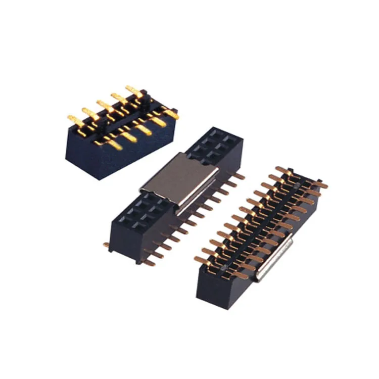 Factory original  high quality 1.27mm 6P-100P pitch  Female Header,Dual Row,SMT Type H4.3  power header connector