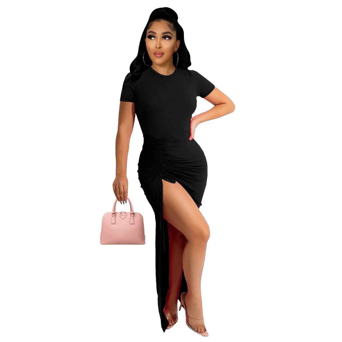 2022 Fashion casual sexy elegant women clothing ladies girl bodycon dress for summer evening night dinner party cheap wholesale