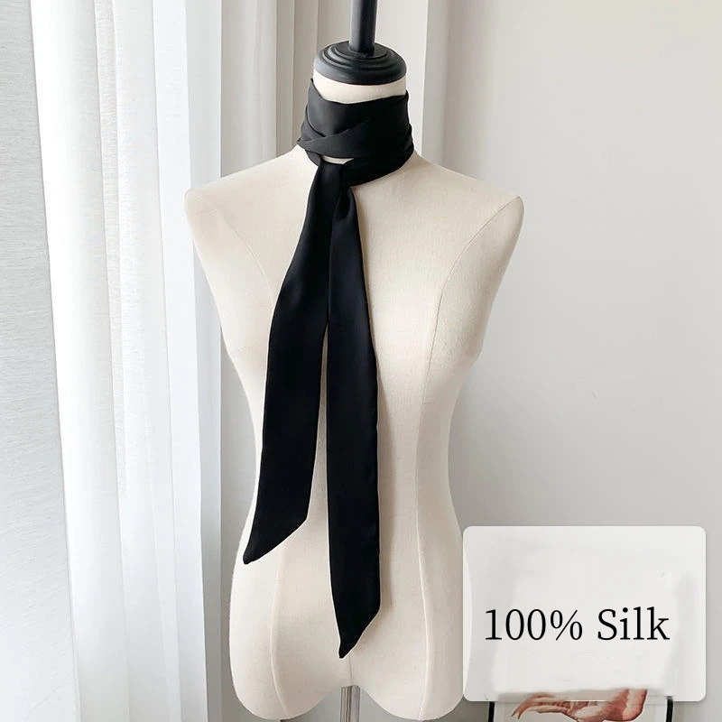 100% однотонные шелковые атласные шарфы MIO на заказ 16 мм