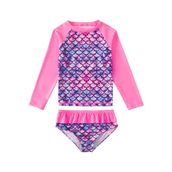 Bear Leader Girls Baby Swimsuit Lace Girl Swimwear Print Kids Bathing Suit Girls Beach Dresses One-piece Swimsuit Kids Clothes