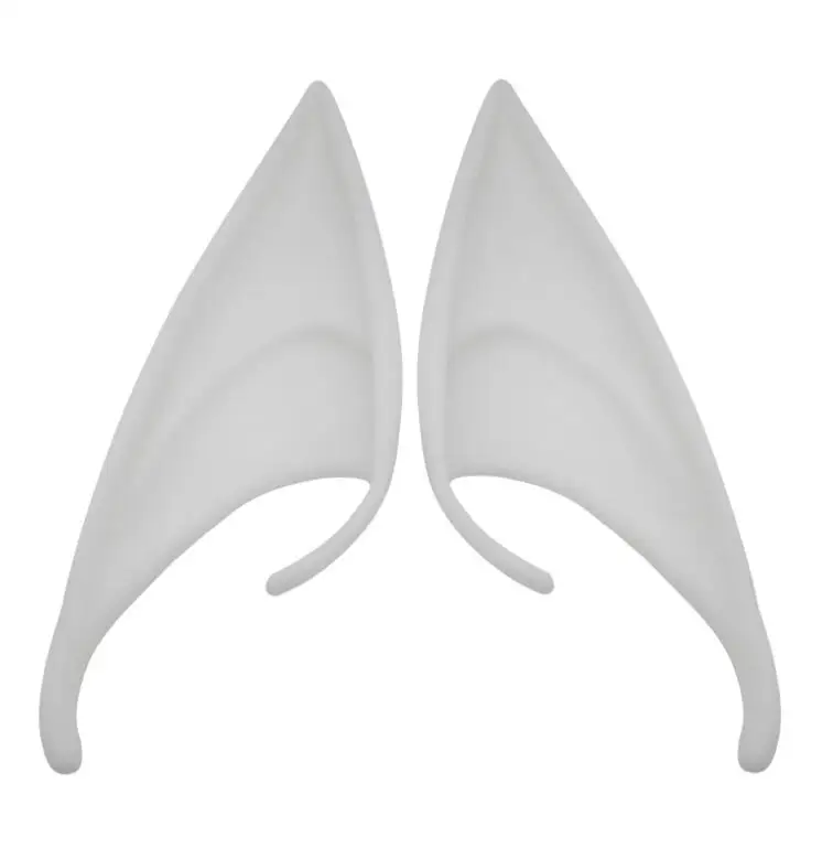 Halloween Latex 10cm 12cm Green Red Night Luminous Skin Elf Ears Cosplay