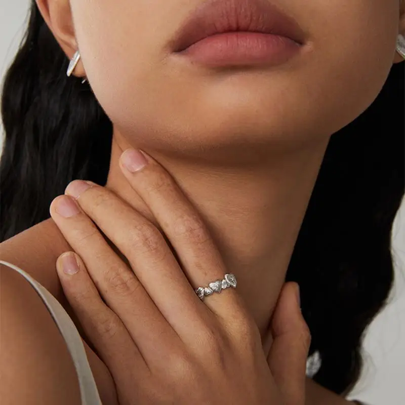 Designed for the Unique - Abrahams Heart Diamond 18K Gold Ring for Couples