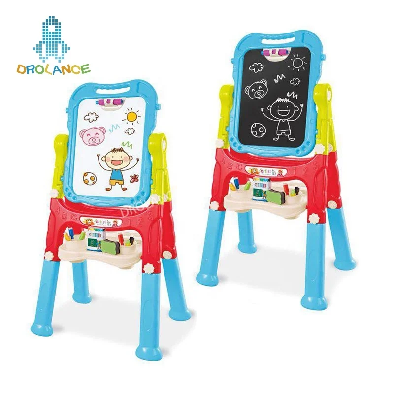 Juguetes Para Los Ninos Children Plastic Double Side Magnetic Drawing Board With Stand