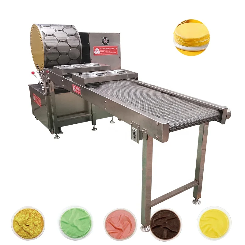 Industrial large gas electric round  square crepe making maker machine with CE certificate