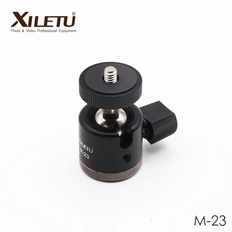 
XILETU M-23 Camera Accessories Mini Ball Head Tripod Head 1/4 in Screw For Canon Nikon DSLR& Mirrorless Camera Smartphone 
