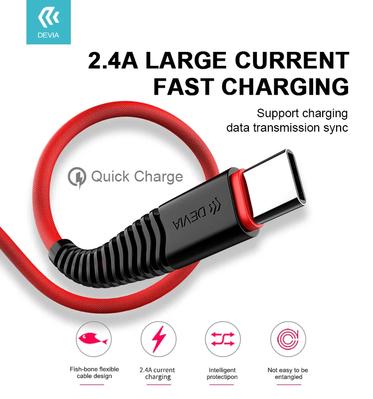  Универсальный usb-кабель для зарядки и синхронизации данных Devia 8 в