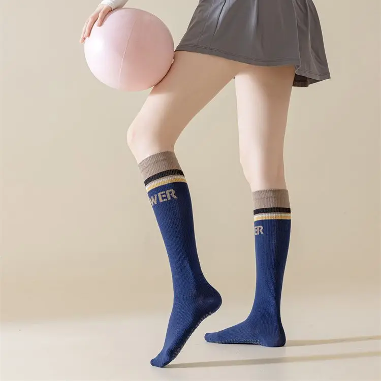 Grip socks arch support pilates green customize yoga socks with grips for women non slip grip