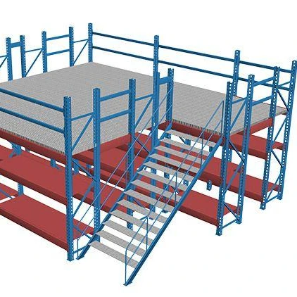 Китайская фабрика металлическая мезонинговая Стойка по индивидуальному заказу мезонинговый Стеллаж от