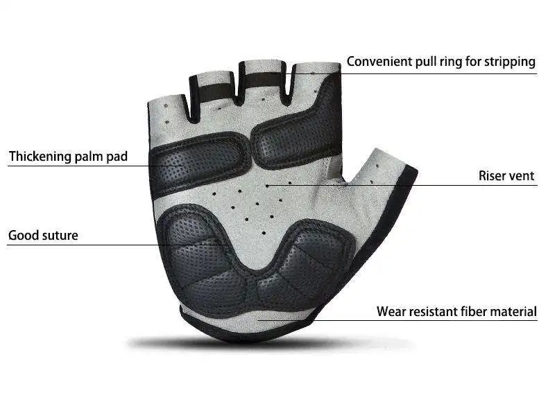 Sports Custom Logo Pro Team Eco-Friendly Gloves Sports Gloves Half Finger Cycling Gloves