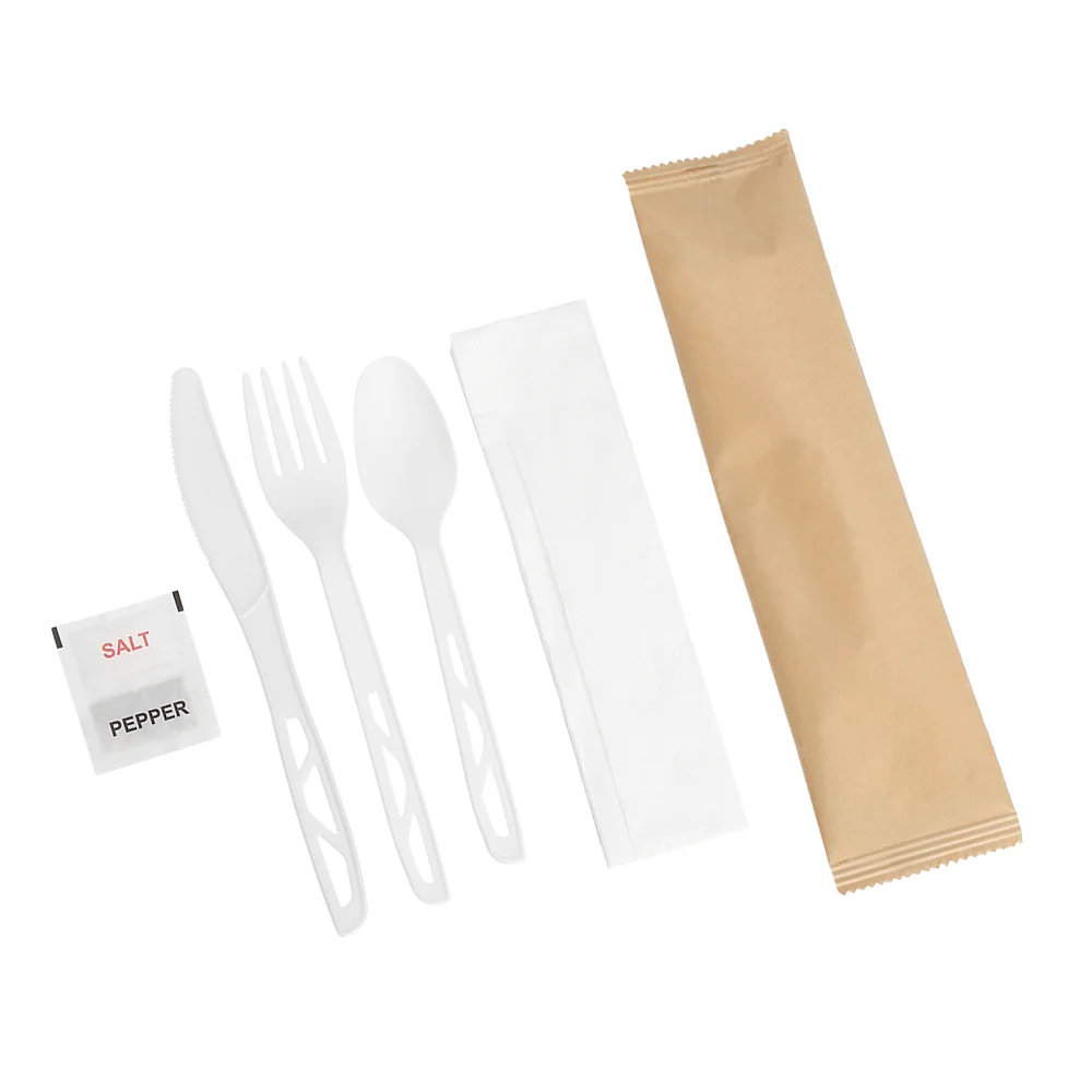 Food Grade ECO Friendly PLA Recyclable Custom Logo Biodegradable Disposable Cutlery Knife and Fork