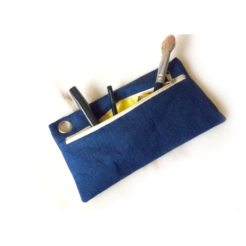 Фабричное производство, вязаные кисти для макияжа, косметика, сумка-клатч из хлопка и льна на молнии