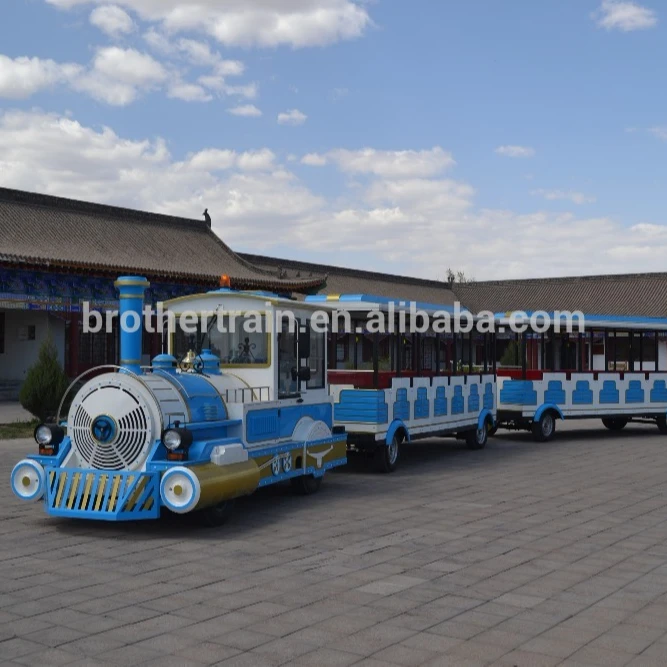 China High Quality Amusement Park 107 Passengers Road Dotto Sightseeing Electric Tourist Trackless Train