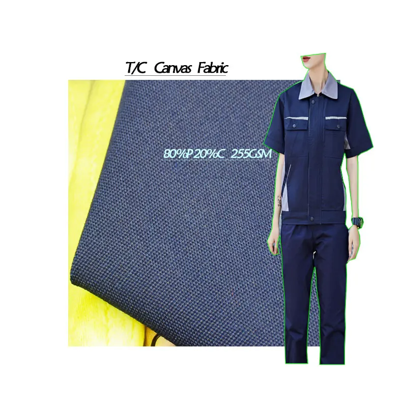 Woven Twill Tc Polycotton Industrial Workwear Polyester/cotton Textile Fabrics For Clothing Manufacturing Supplier Wholesale