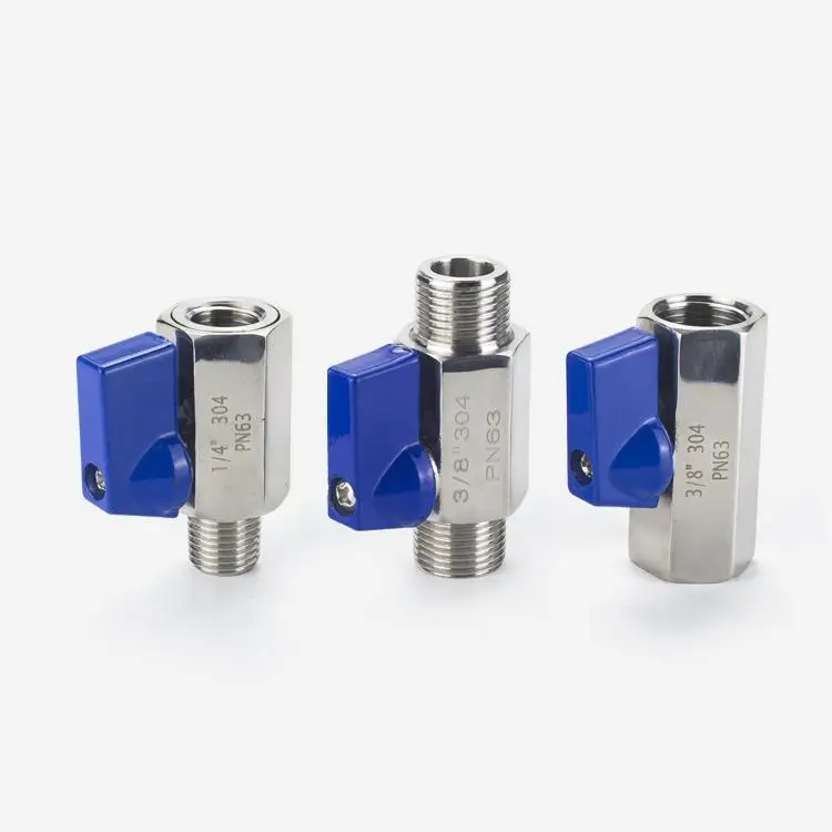 PN63 SS304 мини-водяной шаровой клапан цена BSP NPT с внутренней резьбой маленький из нержавеющей стали мини-шаровой