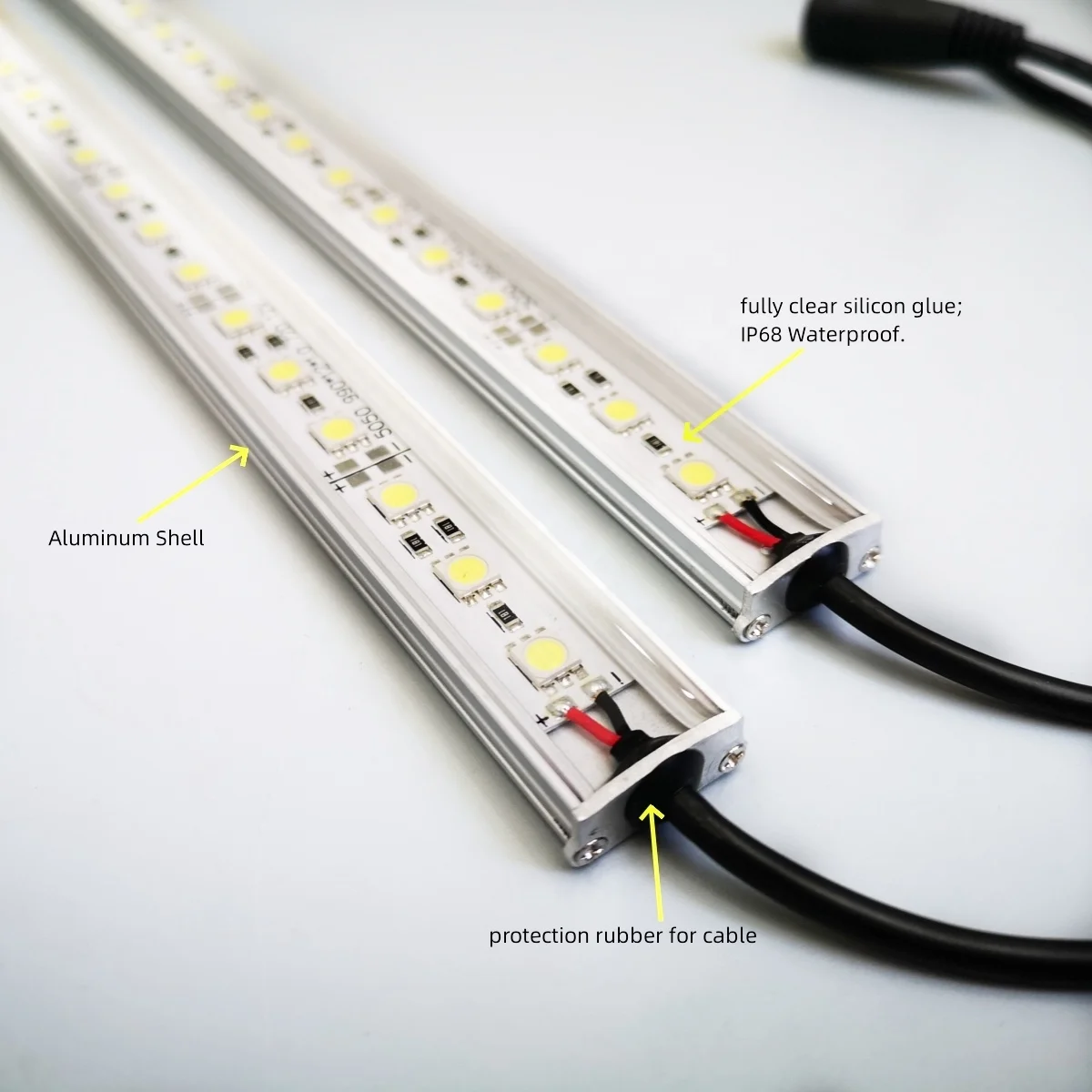 Custom OEM ODM waterproof IP68 3000k/4000k/6000k Red Green Blue Yellow 5050 light bars led hard bar light