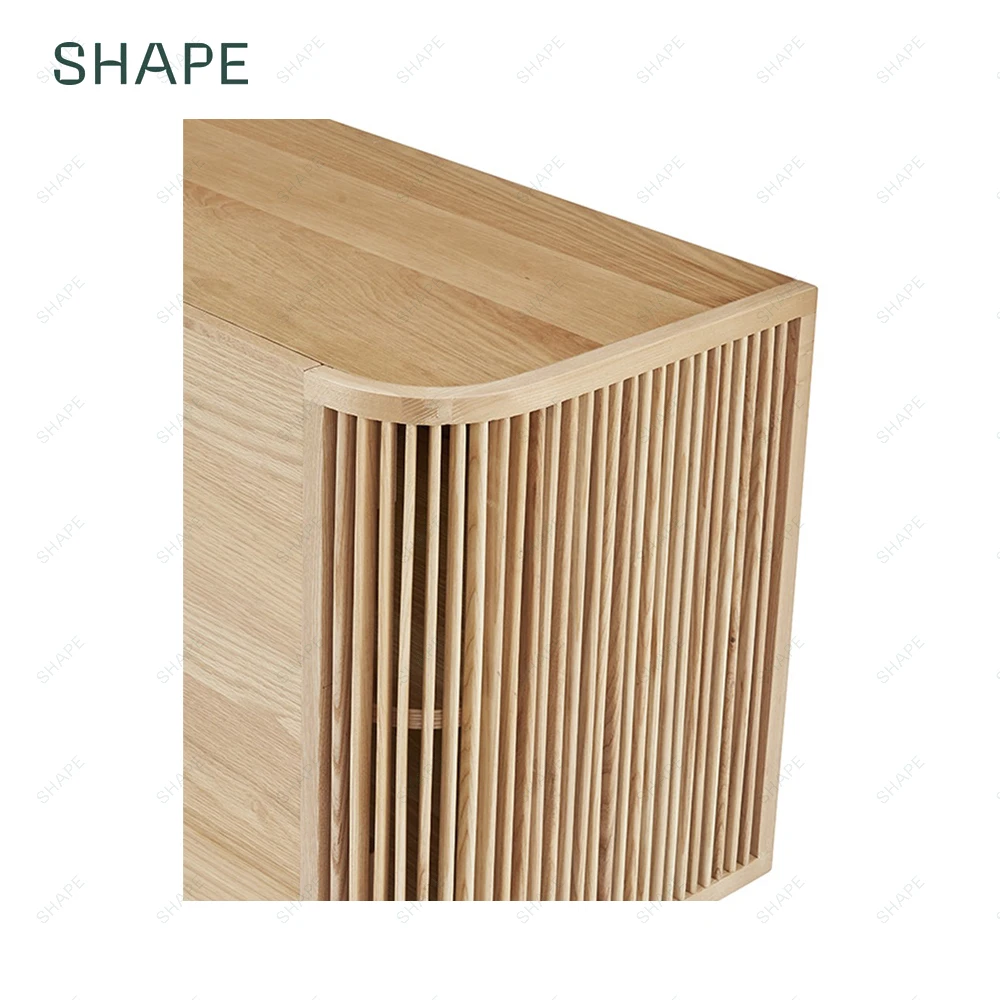 CAPANA sideboard 1600 buffet with 2 fixed shelves and 1 adjustable shelf in ash clear color or black