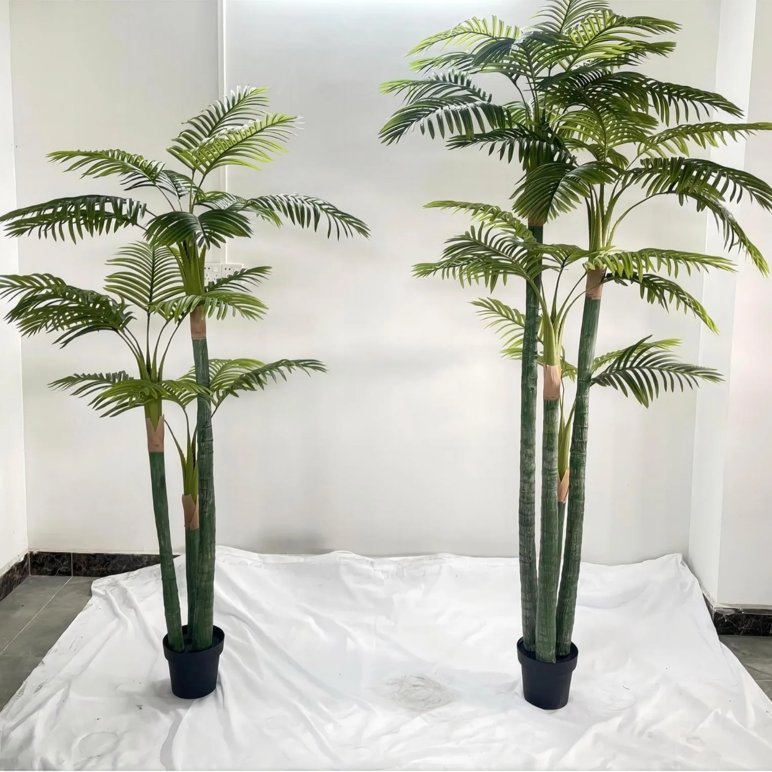 High Simulation Plants Outdoor Decor Large Coconut Palm Trees Beach Garden Decorative Artificial Tree for Indoor Home Decor