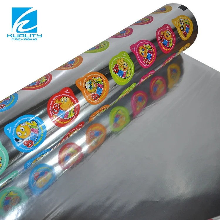 Plastic aluminum foil cover sealing film for bubble tea cup PP PET PS cup sealing film