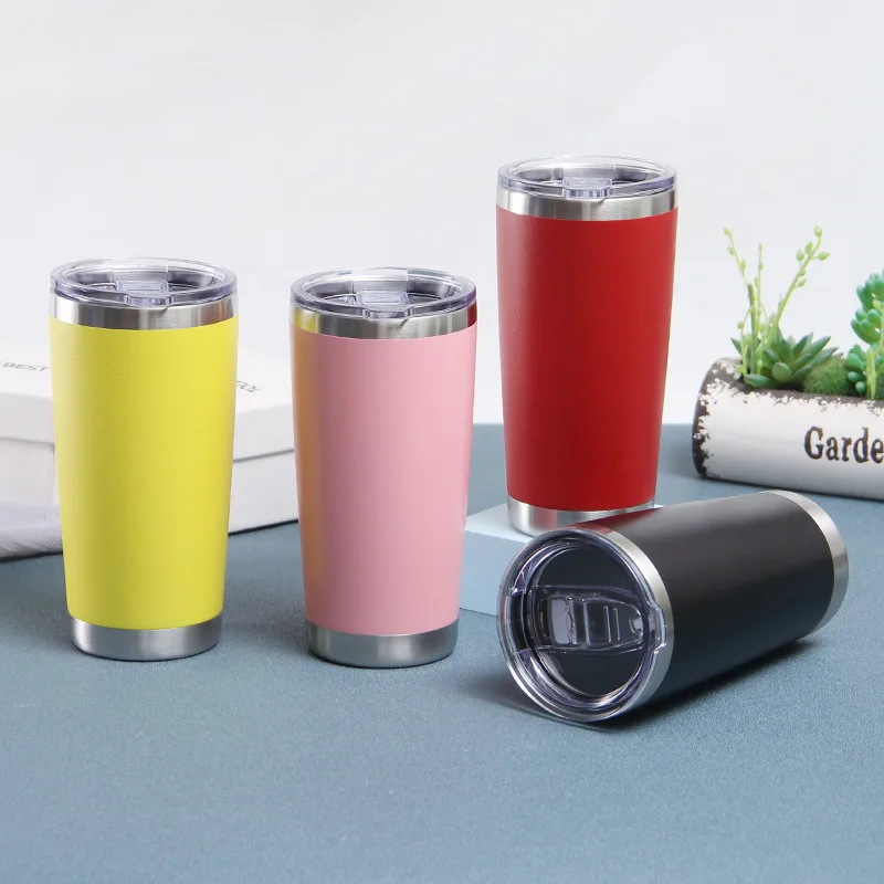 Bistro Coffee Mug 16 Oz Branded Cups And Flasks Vaccum Flask 2 Side Cup Reusable With Straw Emojis Silicone Bands For