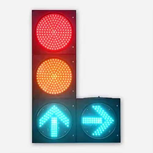 China Supplier Russia LED 300mm Traffic Signal Light Head 4 Sections Full Ball Left Right Turn Arrow Sign Kit