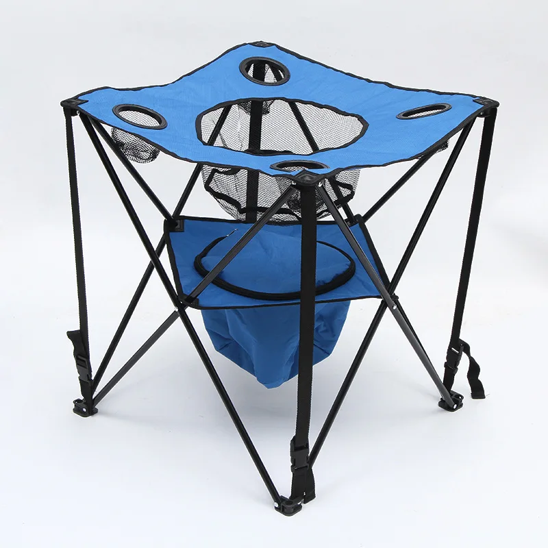 Outdoor popular Beach leisure folding beach table with cup holder portable ultralight folding table Two level camping table