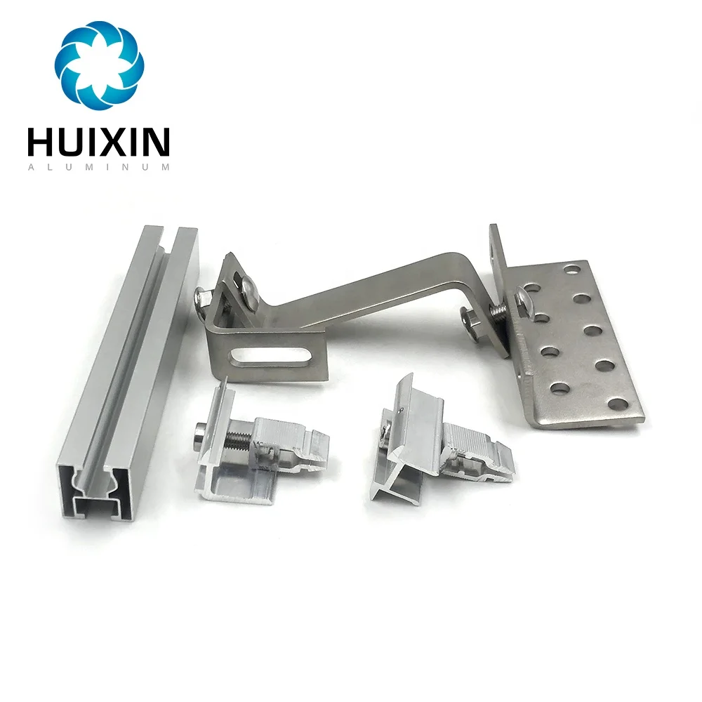 Tile Roof Pv Solar Panel Mount Rail Aluminum Solar  Mounting Bracket System