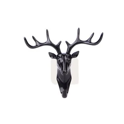 Hook Vintage Head Antlers For Hanging Clothes Hat Scarf Key Deer Horns Hanger Rack Wall Decoration