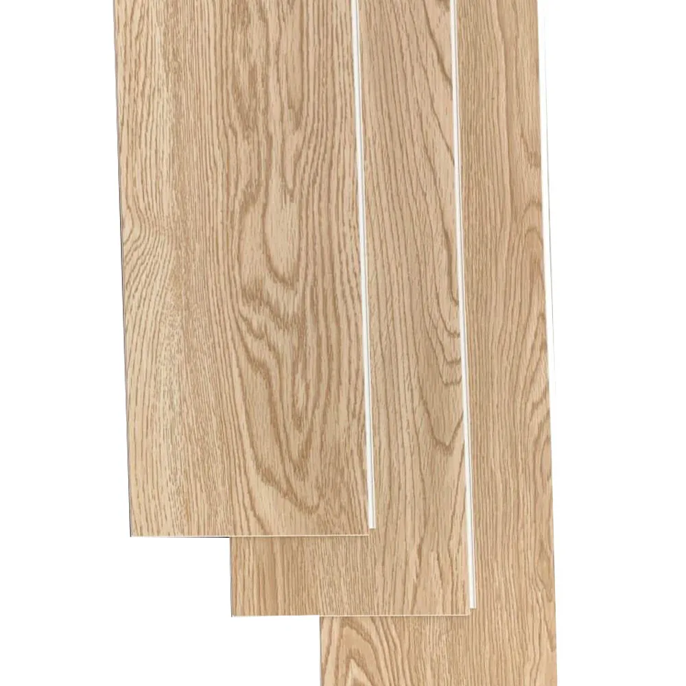 Discount 5mm interlock vinyl flooring Homag click machine wood grain SPC flooring