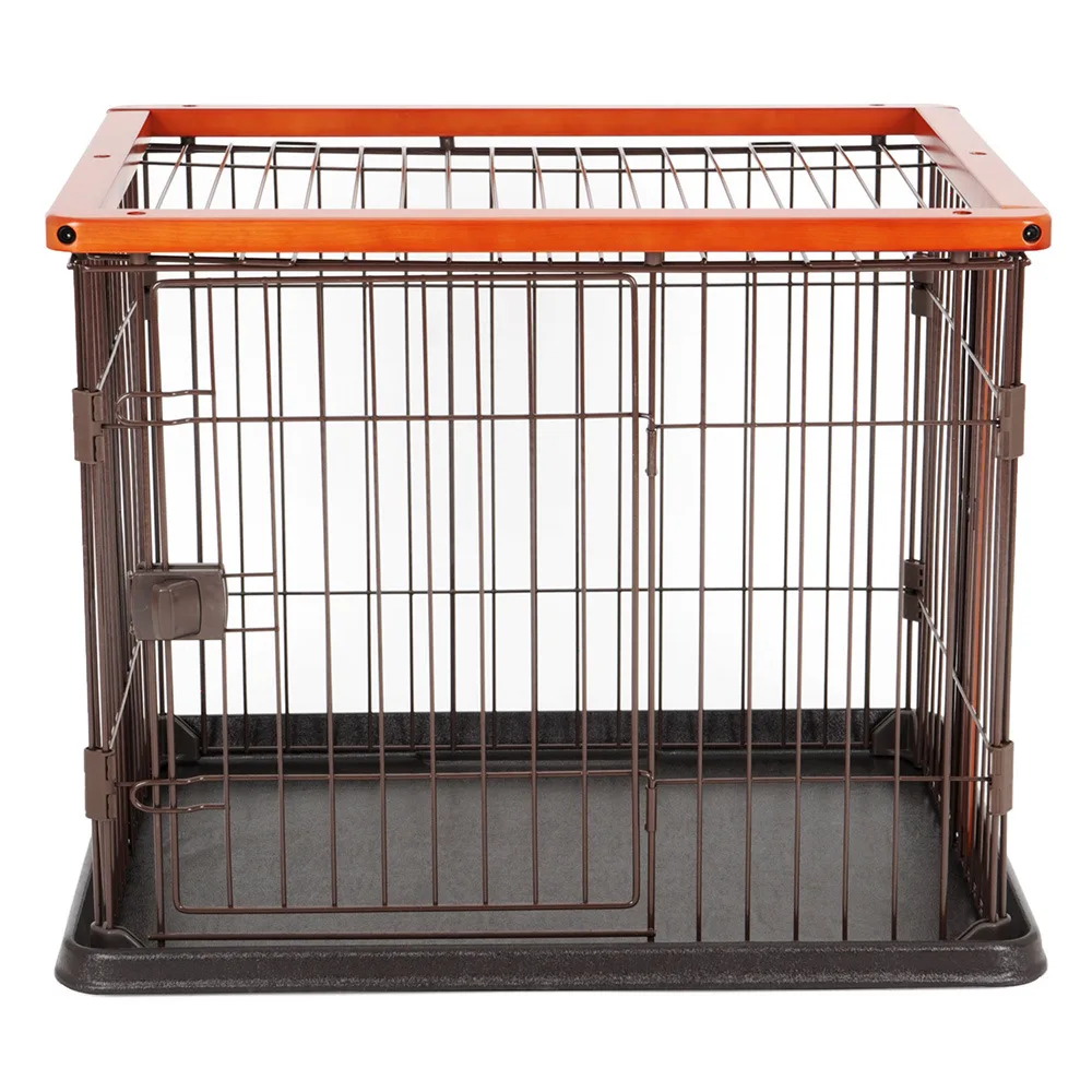 In Stock Commercial Metal Foldable Large Heavy Duty Pet Dog Crate Cage Solid wood fence