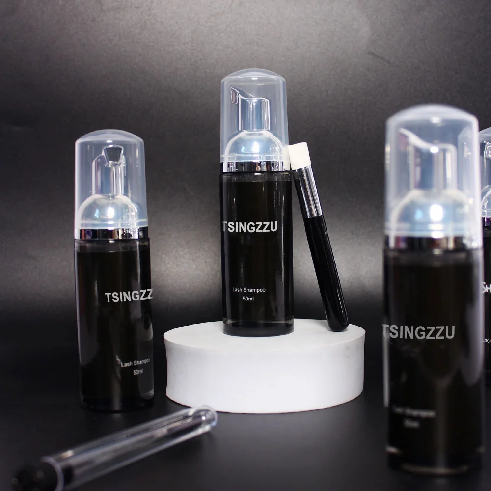 TZ Eyelash Cleaner Foam Shampoo Pump Press Design lash lift Eyelash Cleaner Foam Cleaner Eyelash Extension Lash Shampoo Kit