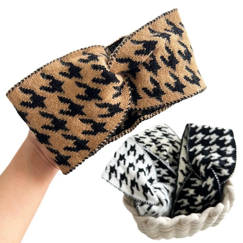 Plain Check pattern Headbands for Women Fabric Hair Band, Knot Hairbands Hair Accessories