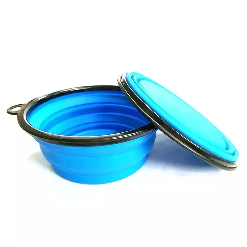 Wholesale Factory Manufacturer Collapsible Silicone Foldable Folding Portable Travel Pet Dog Bowl