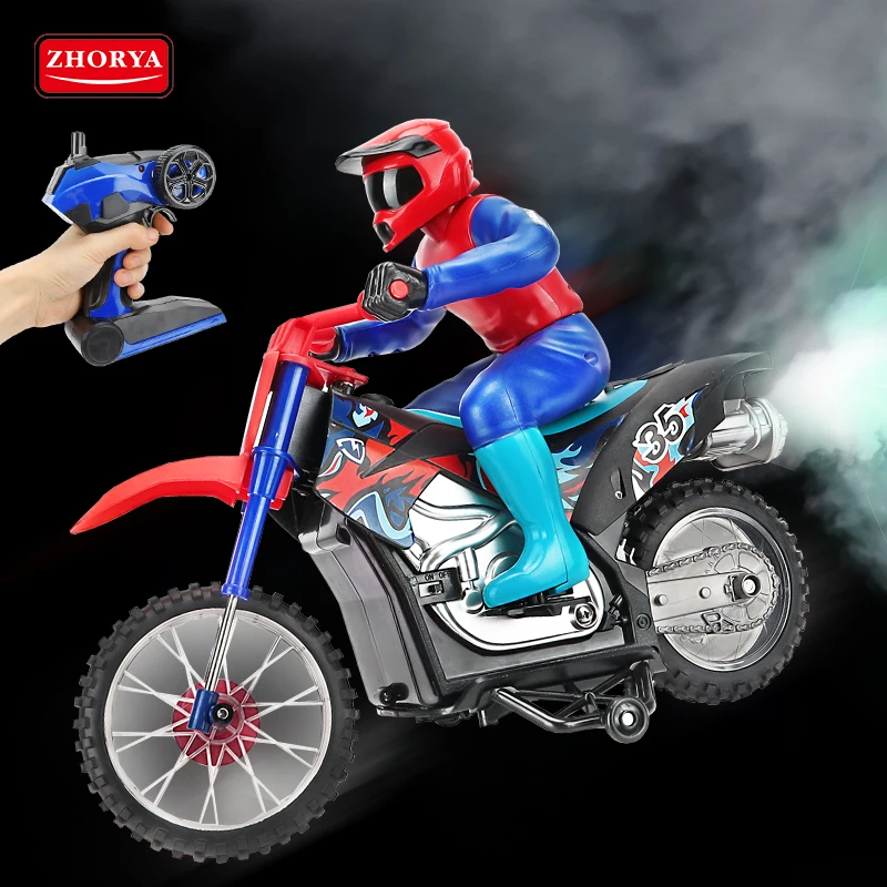 Leemook 2.4G 1:10 4CH 20KM/H recharge high speed RC radio remote control toy motorcycle
