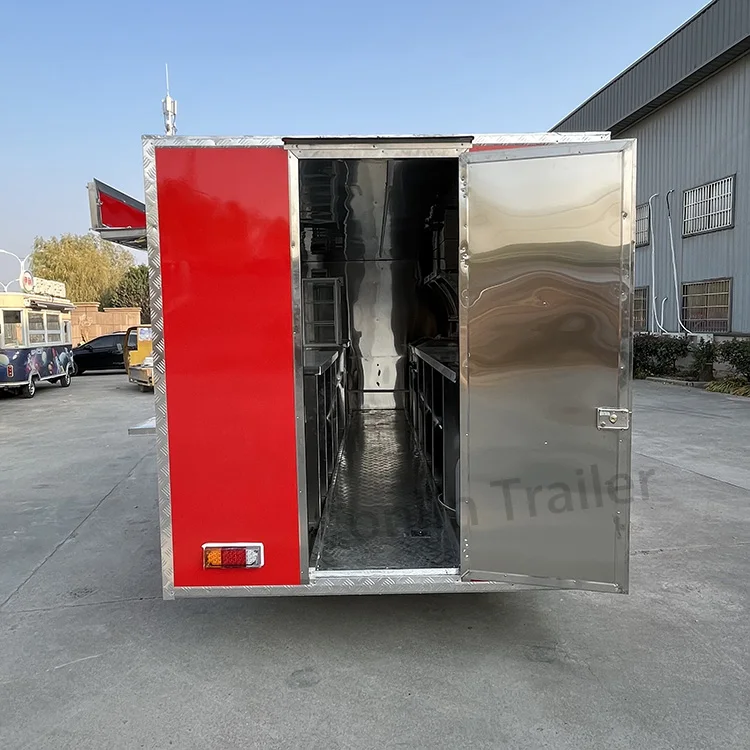 Conlin Factory price pizza food trailer mobile shawarma food cart remolque tienda for sale