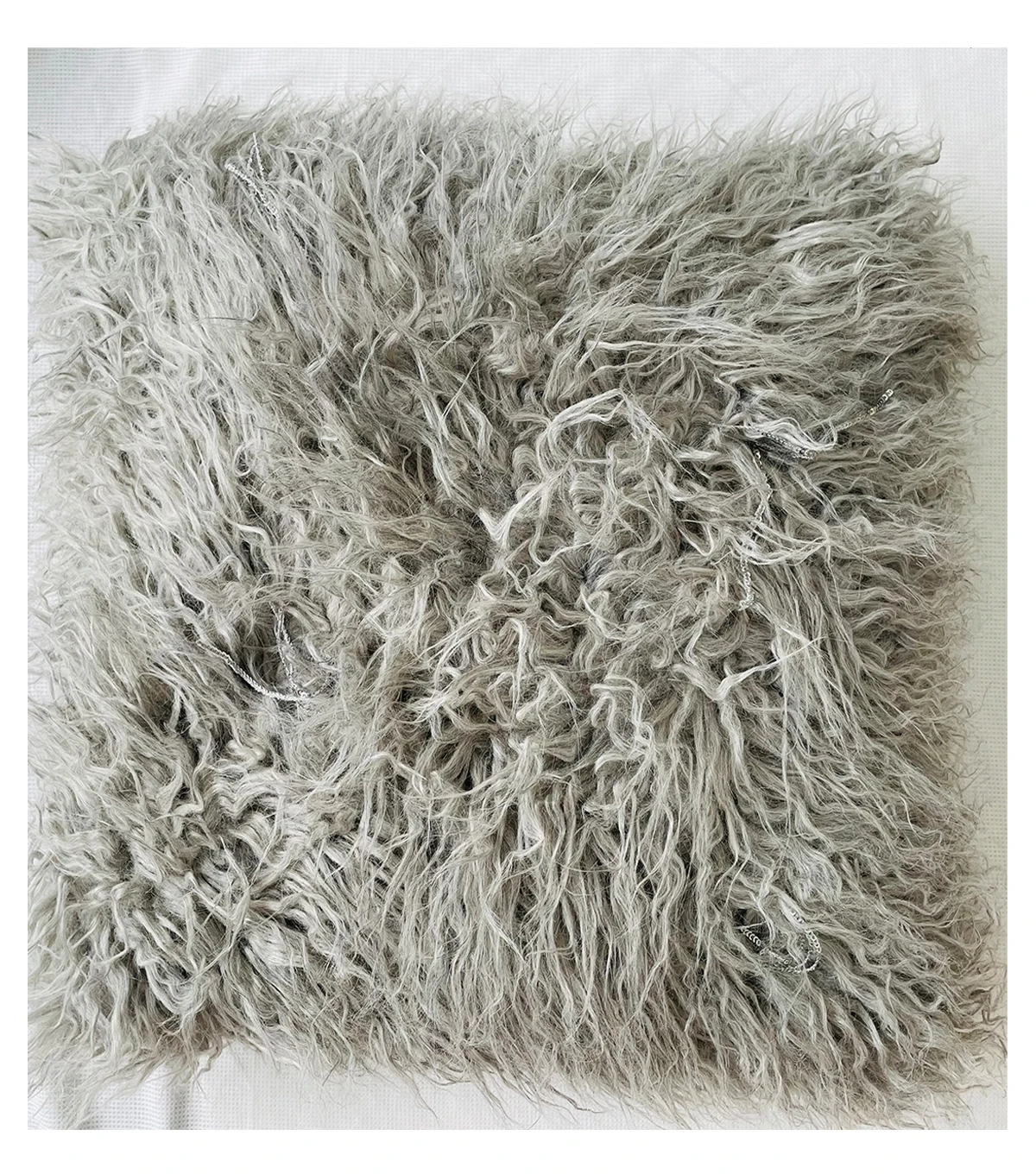 Высококачественная моющаяся плюшевая подушка с принтом, серая, 100% полиэфирная ткань