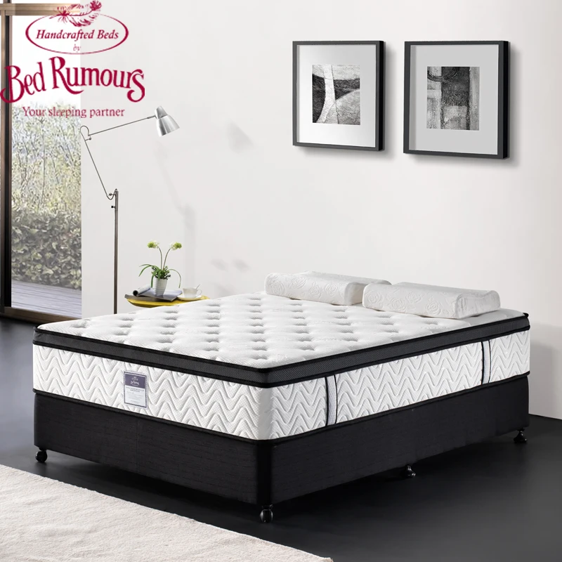 Foshan manufacture hotel best king memory foam pocket coil spring bed mattress
