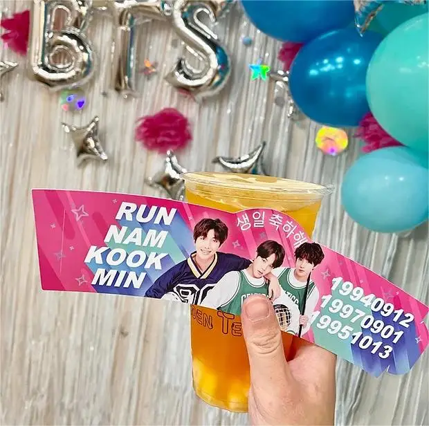 Custom printing kpop cupsleeve custom paper cupsleeve custom kpop
