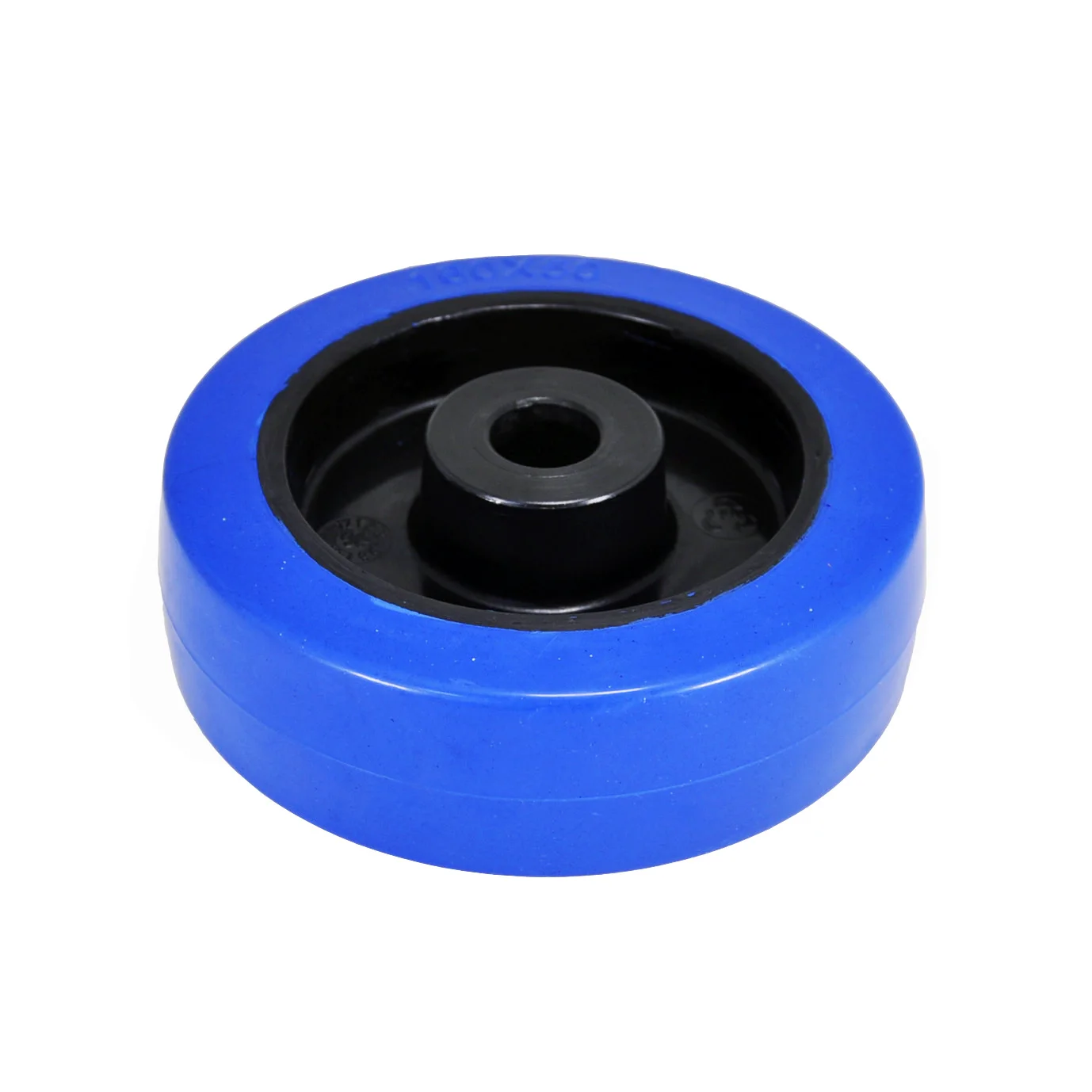 Source factory Hot  products 160X50X60mm European style  High elasticity Roller bearing  Nylon  core blue rubber caster wheel