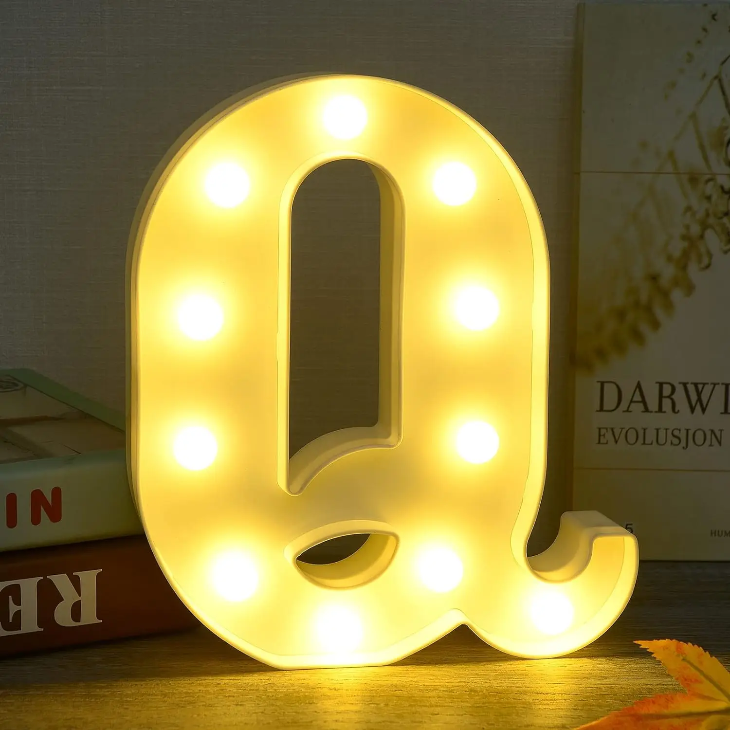 LED Paper Letter Light Creative 26 Glowing English Letter Shaped Christmas Day Wedding Decoration Light
