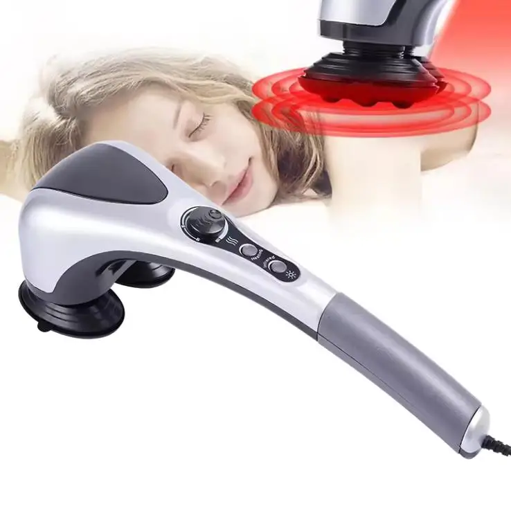 Electric Handheld Back Massager Infrared Heating Hammer With Double Head Used to Full Body Massage Pain Relief